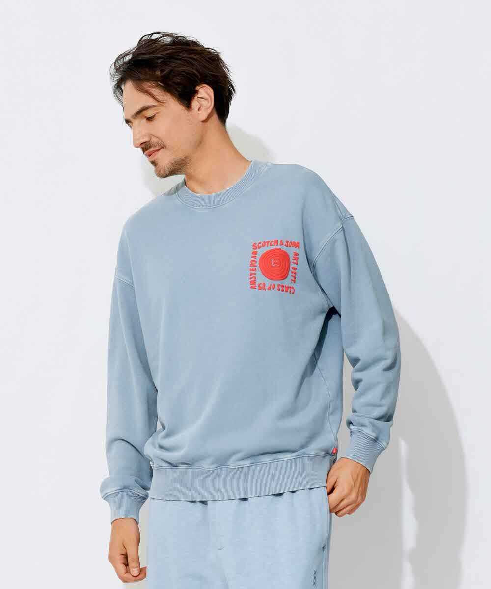 限定 クルーネック ロゴスウェット
