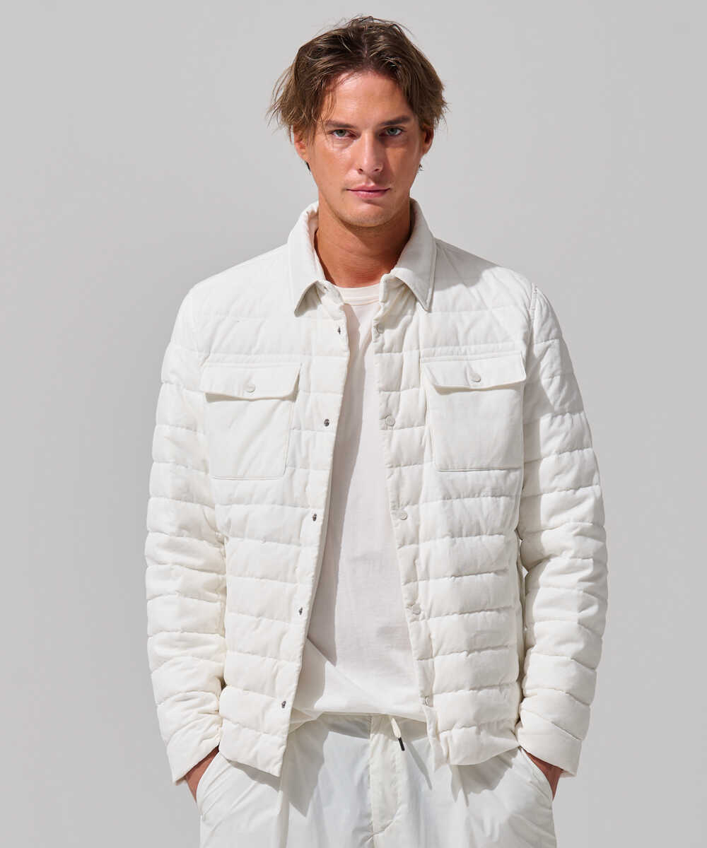 細畝コーデュロイ ダウンブルゾン