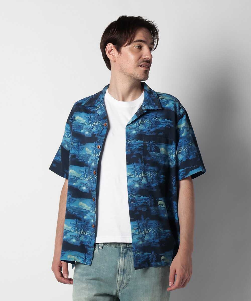 Arvid Pearls Hawaii Shirt Blueberry/アロハシャツ