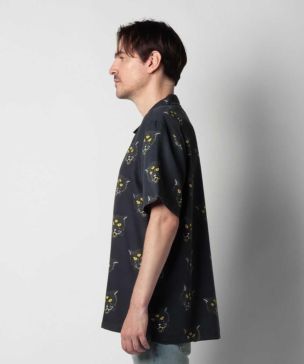 Arvid The Cat Hawaii Shirt Antracite/アロハシャツ