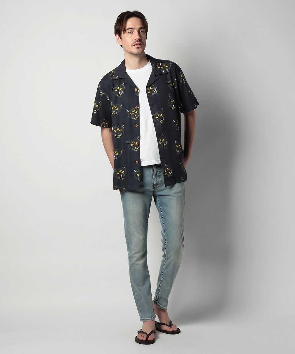 Arvid The Cat Hawaii Shirt Antracite/アロハシャツ