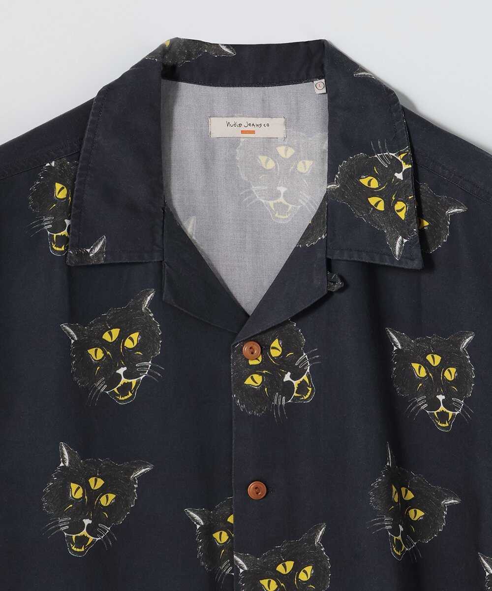 Arvid The Cat Hawaii Shirt Antracite/アロハシャツ