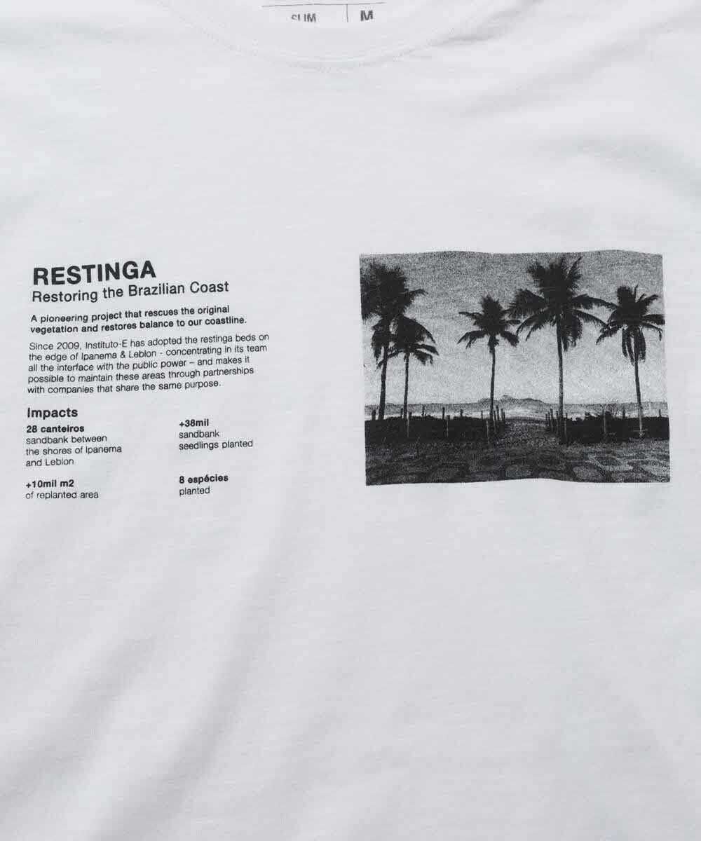 〈オスクレン〉大人なモノクロパームツリーTシャツ