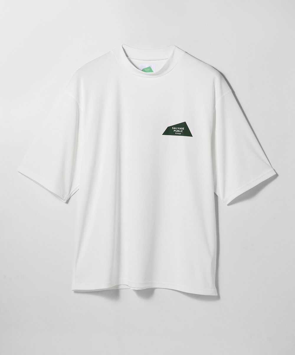  遮熱 UVカット モックネック ロゴTシャツ