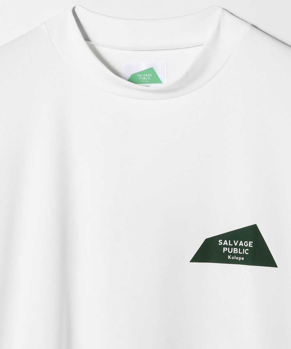  遮熱 UVカット モックネック ロゴTシャツ