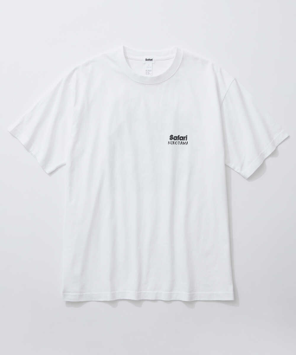 NIKOTAMA / 二子玉川 バックプリント マップTシャツ
