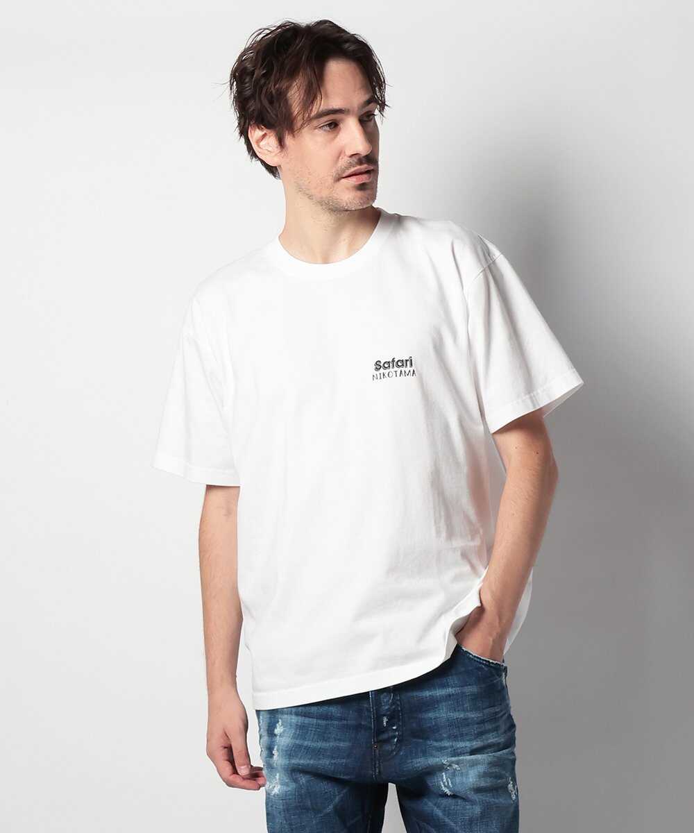NIKOTAMA / 二子玉川 バックプリント マップTシャツ