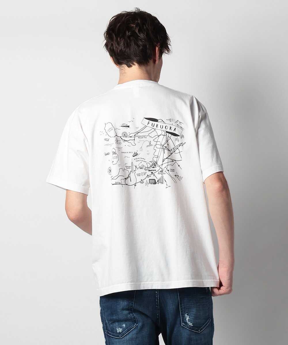 FUKUOKA  / 福岡 バックプリント マップTシャツ