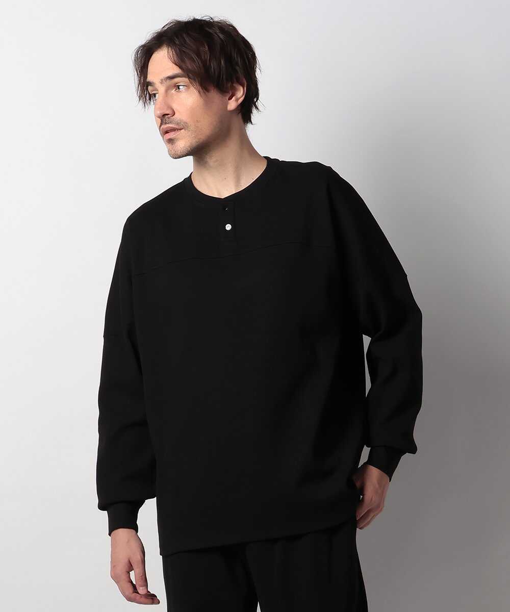 “エアフレックス”ハニカムヘンリーネック ロングスーブTシャツ