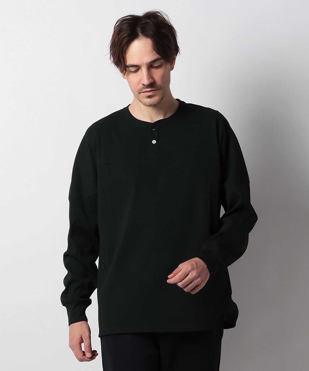 “エアフレックス”ハニカムヘンリーネック ロングスーブTシャツ