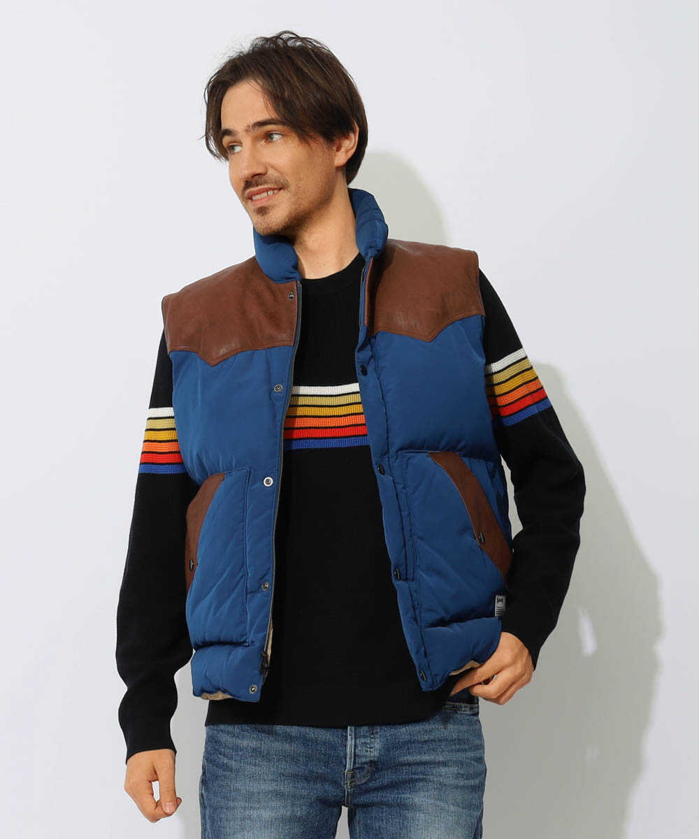 レザーコンビベスト