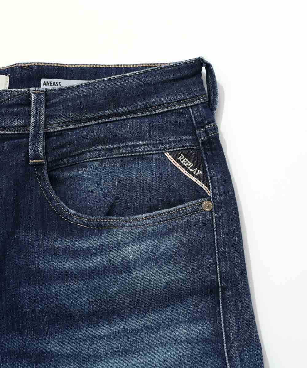“AGED 5YEARS”スリムフィット ANBASS/アンバス オーガニックコットン デニムパンツ