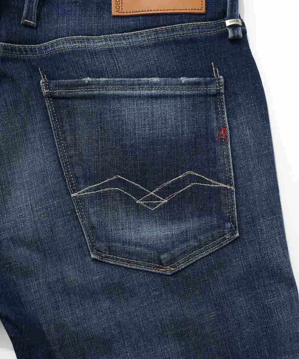 “AGED 5YEARS”スリムフィット ANBASS/アンバス オーガニックコットン デニムパンツ