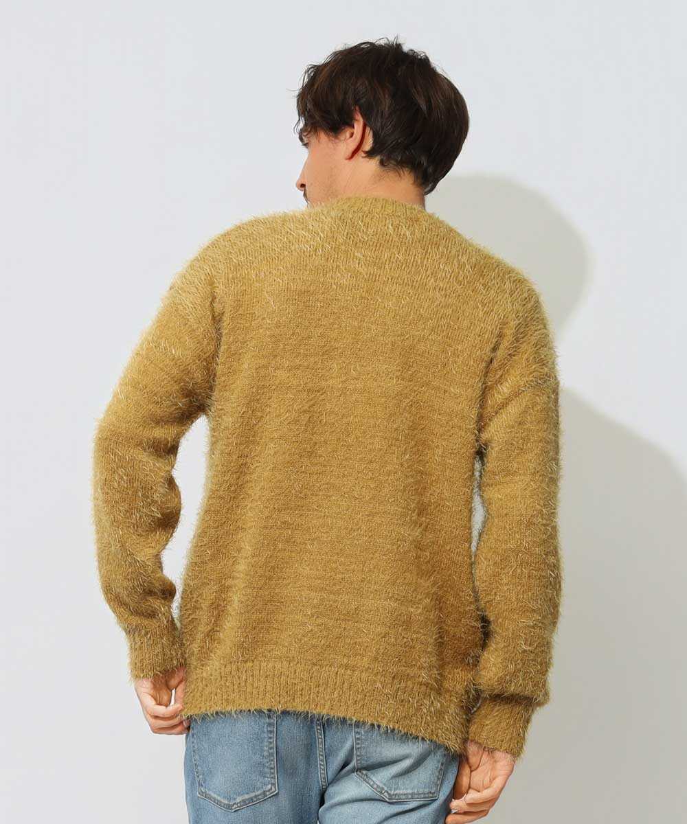 シャギー ニットカーディガン
