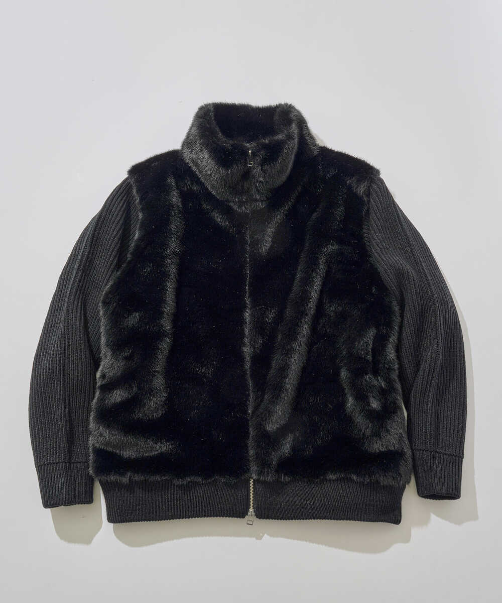 別注先行 ファーコンビドライバーズニット