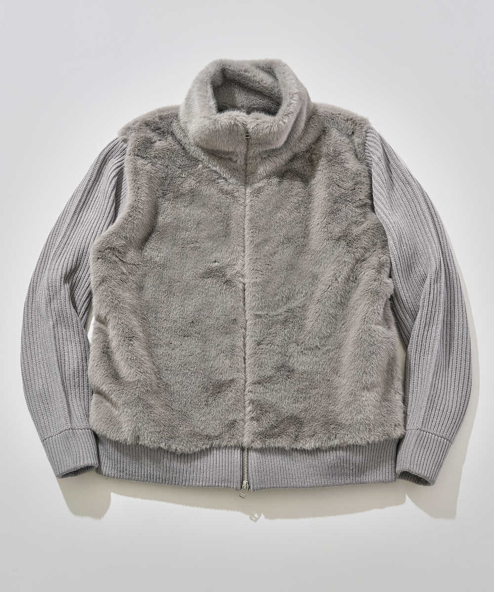 別注先行 ファーコンビドライバーズニット