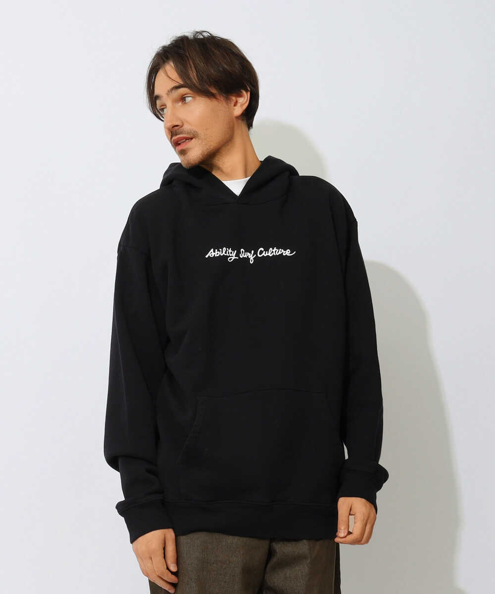 ロゴ プルオーバーパーカ