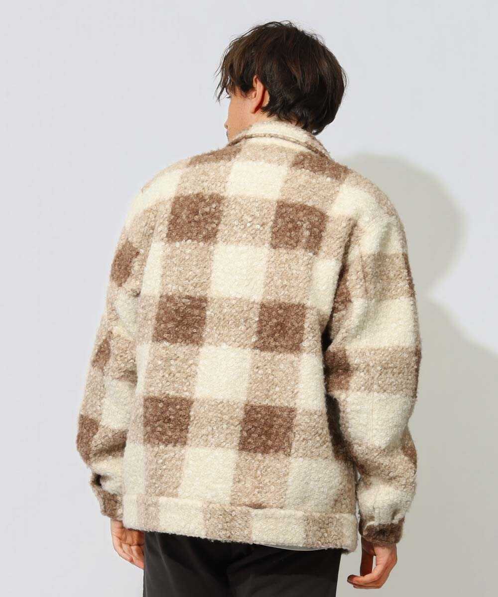 限定 中綿入りチェックボアGジャン