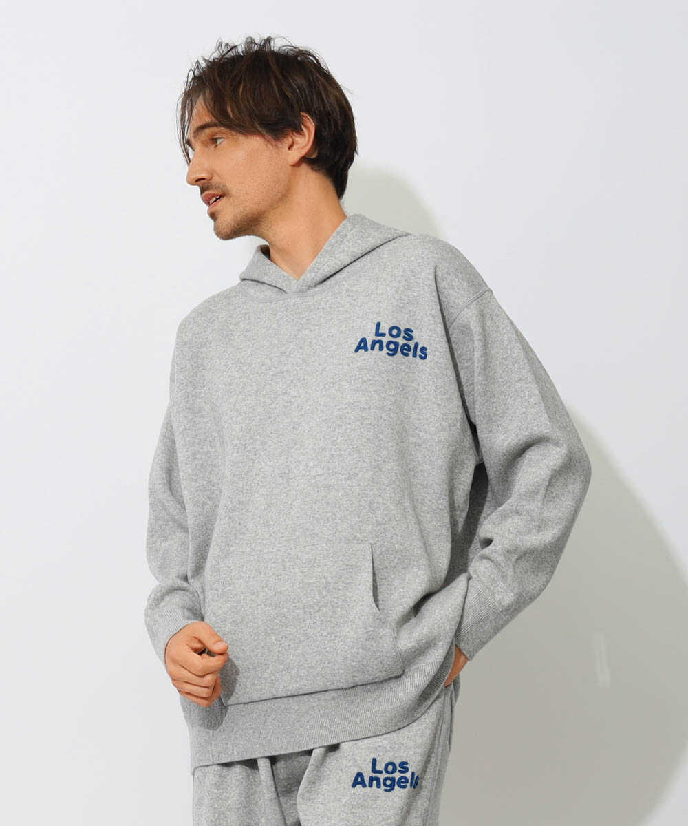 別注限定 ピュアカシミヤ ニットプルオーバーパーカ