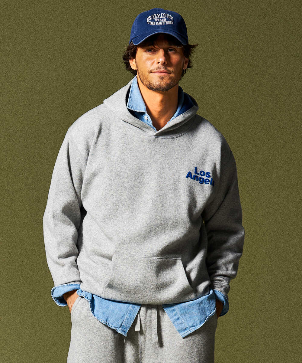 別注限定 ピュアカシミヤ ニットプルオーバーパーカ