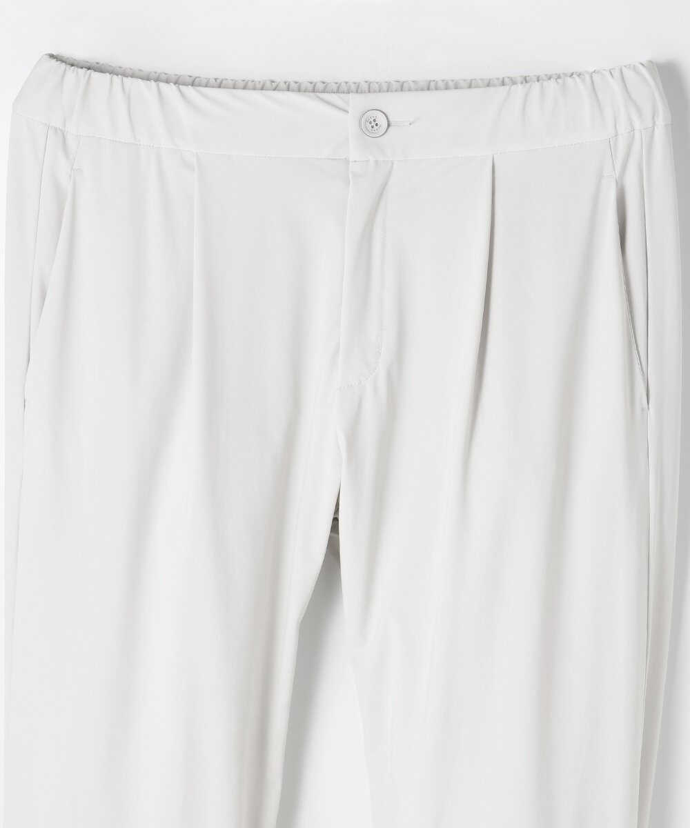 ナイロンジャージー ワンプリーツテイパードイージーパンツ