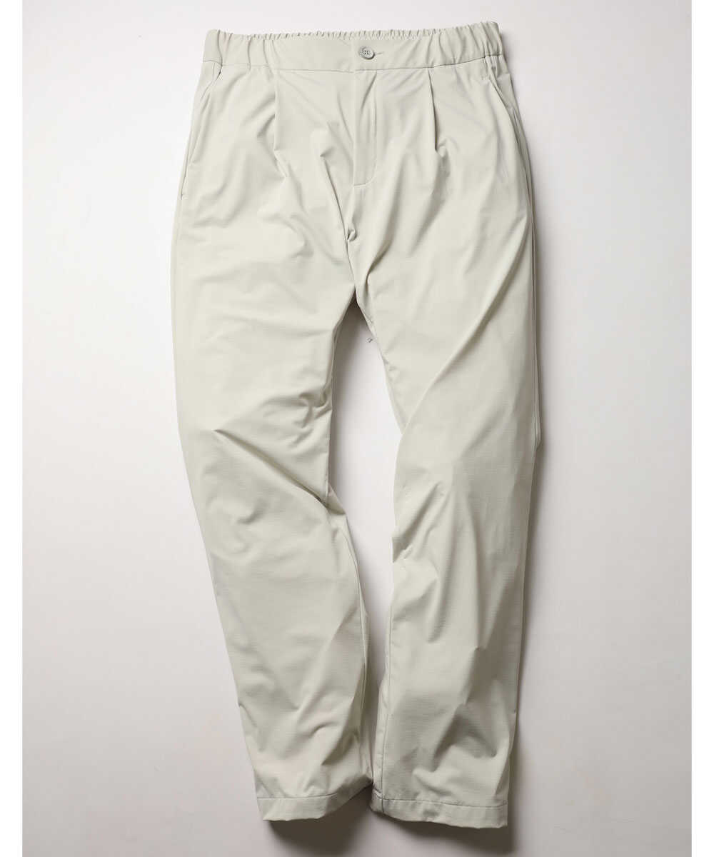 ナイロンジャージー ワンプリーツテイパードイージーパンツ