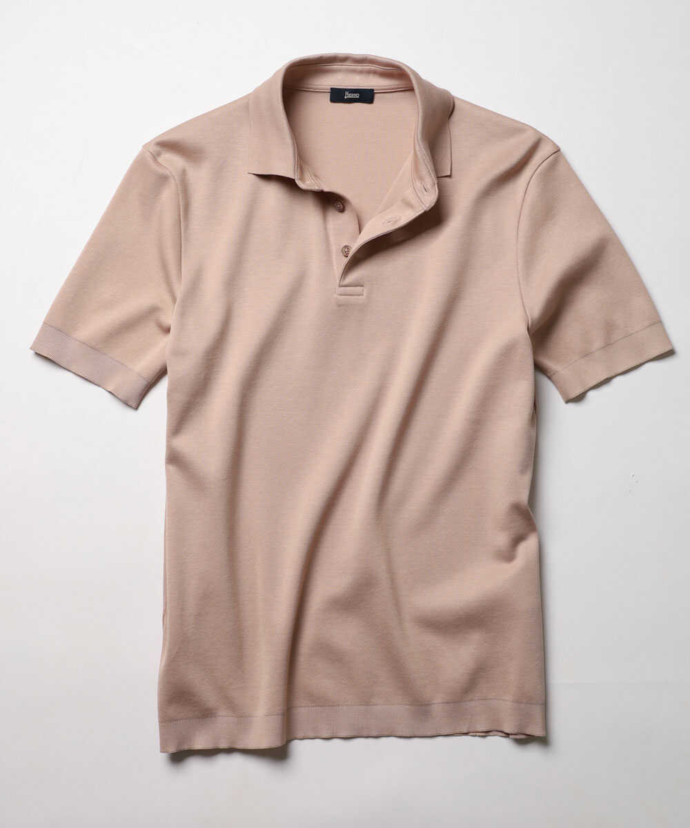 ニットライク ジャージーポロシャツ
