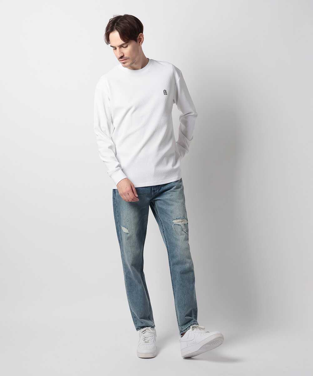 【ブラックレーベル】“ソロナ”ワッフル ロングスリーブTシャツ