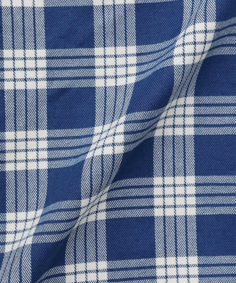インディゴ チェックシャツ