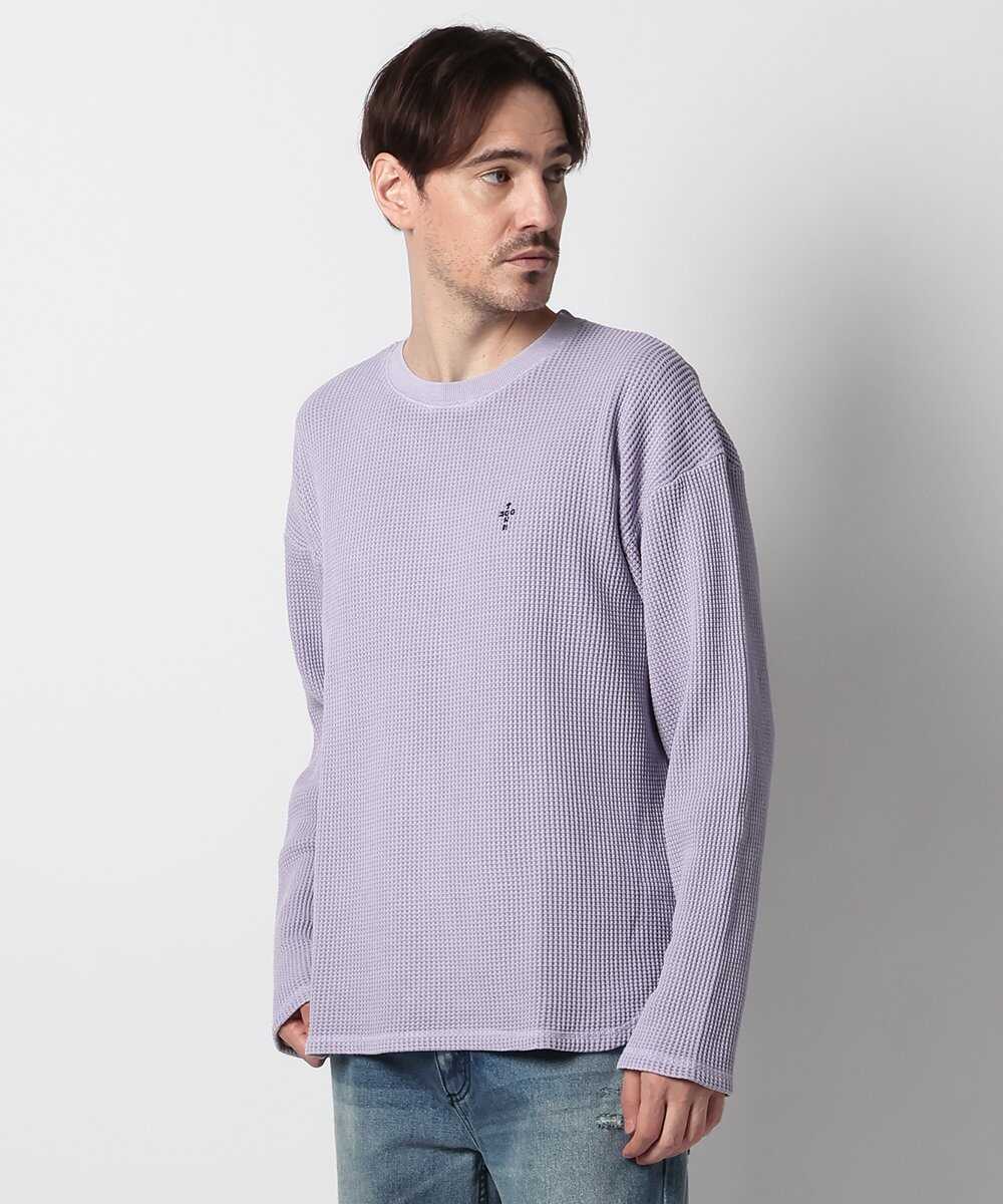 ワッフルクルーネックロンT