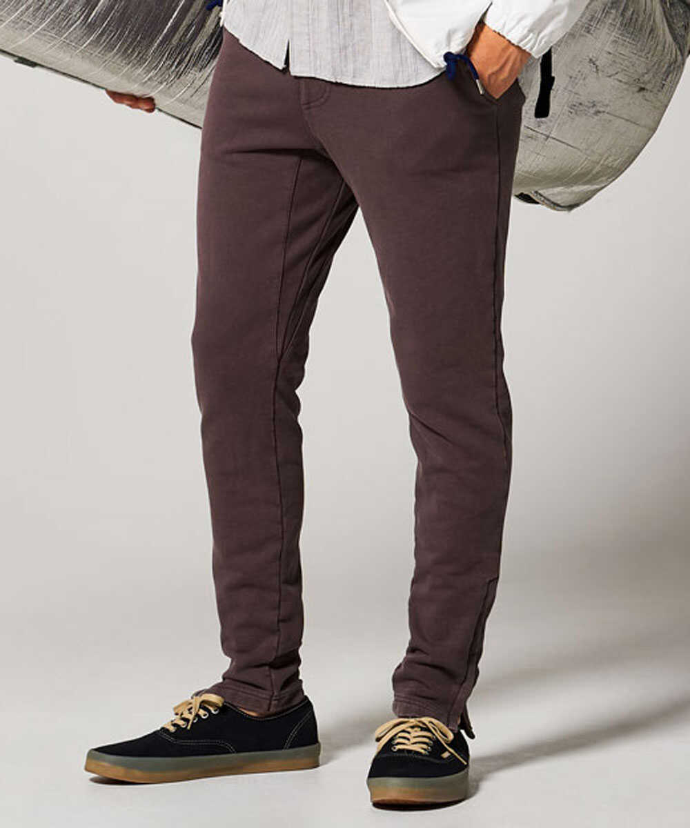 限定 テイパード 裾ジップ スウェット イージーパンツ