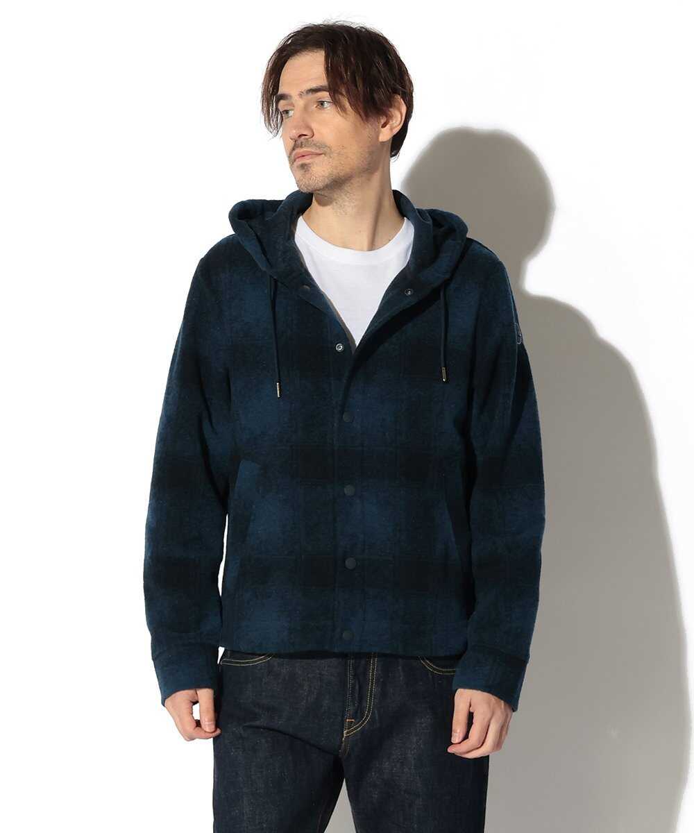 チェック柄フードブルゾン