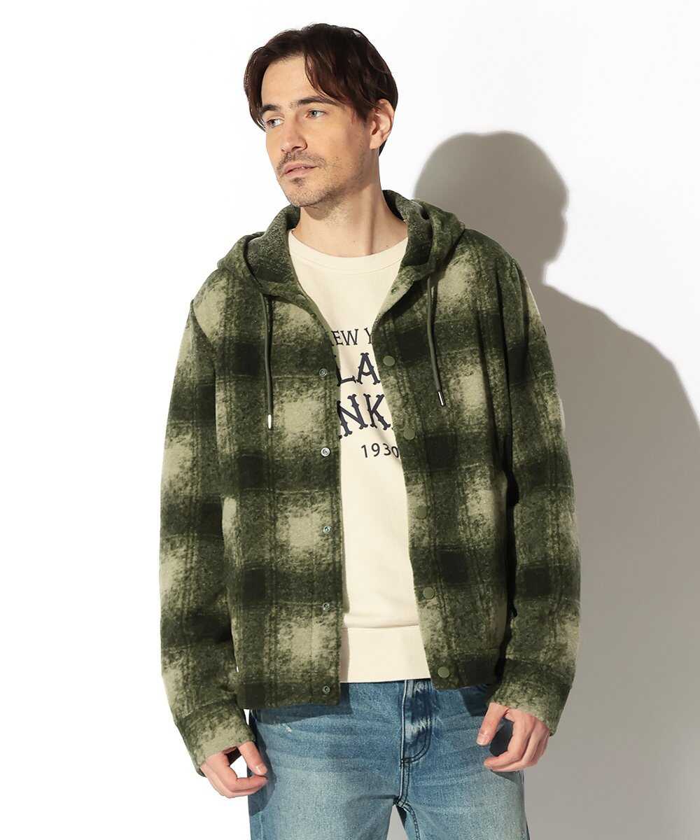 チェック柄フードブルゾン