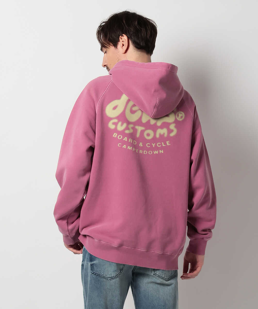 ロゴ入り ストーンウォッシュパーカ