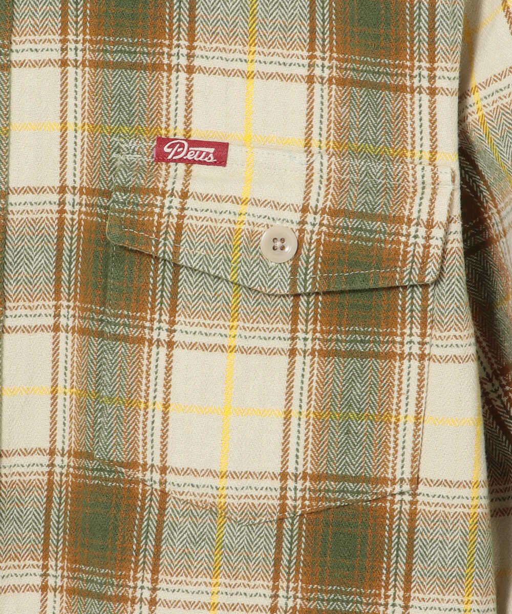ロゴ入りチェックシャツ