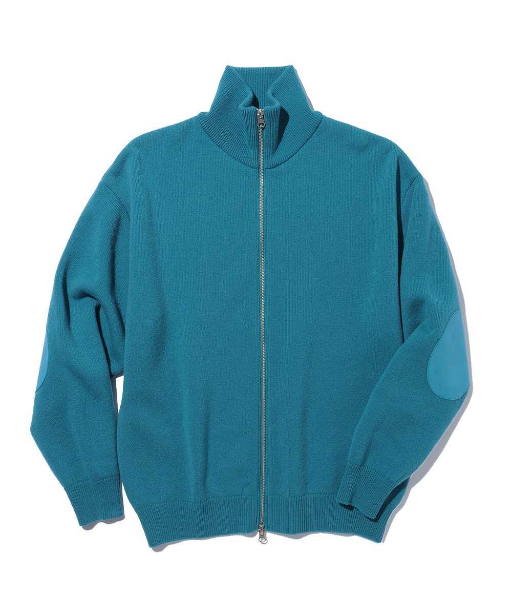 ウールテリー ふっくらジップニット