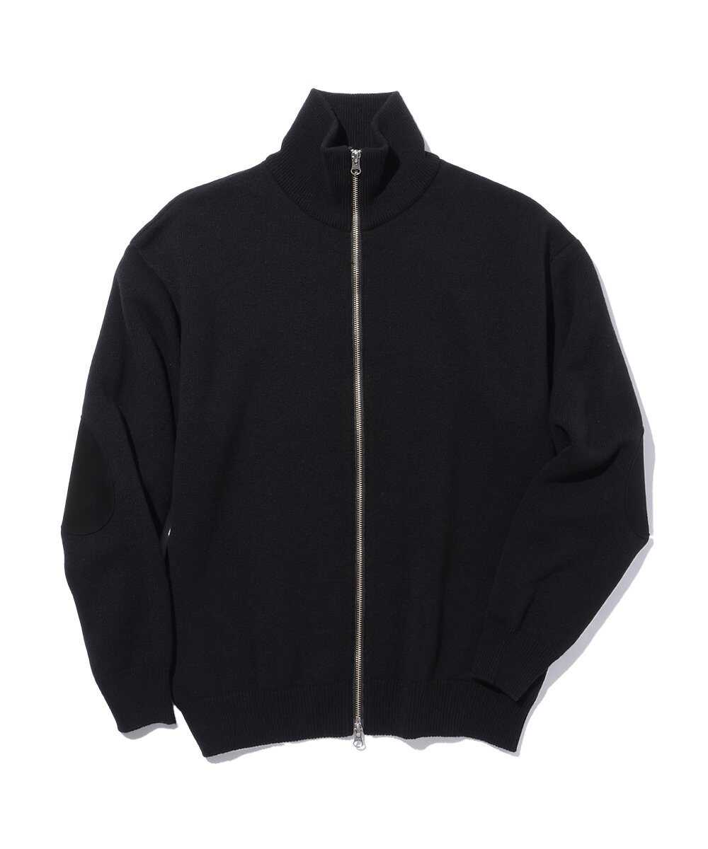 ウールテリー ふっくらジップニット