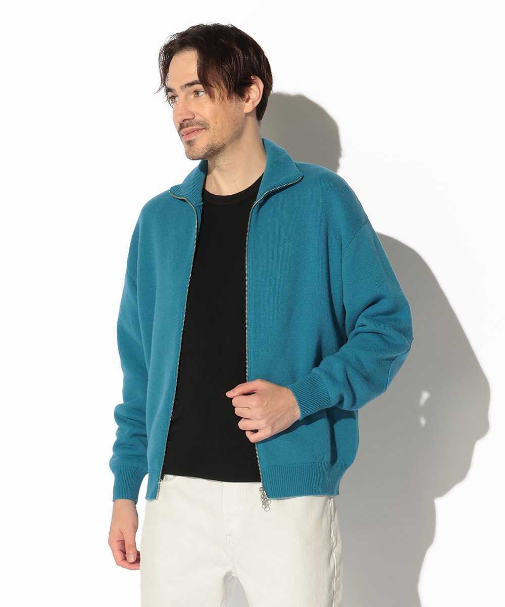 ウールテリー ふっくらジップニット