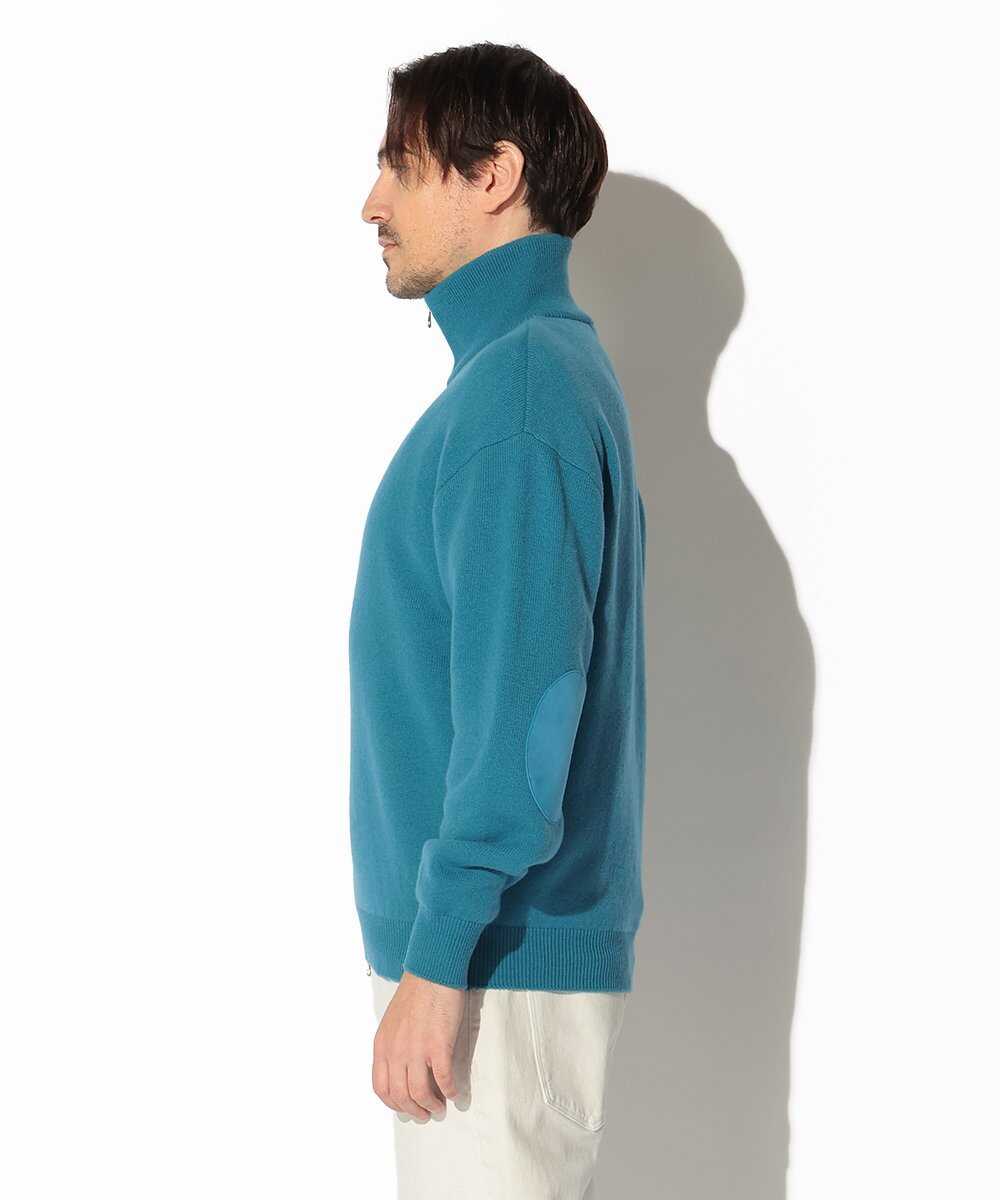 ウールテリー ふっくらジップニット