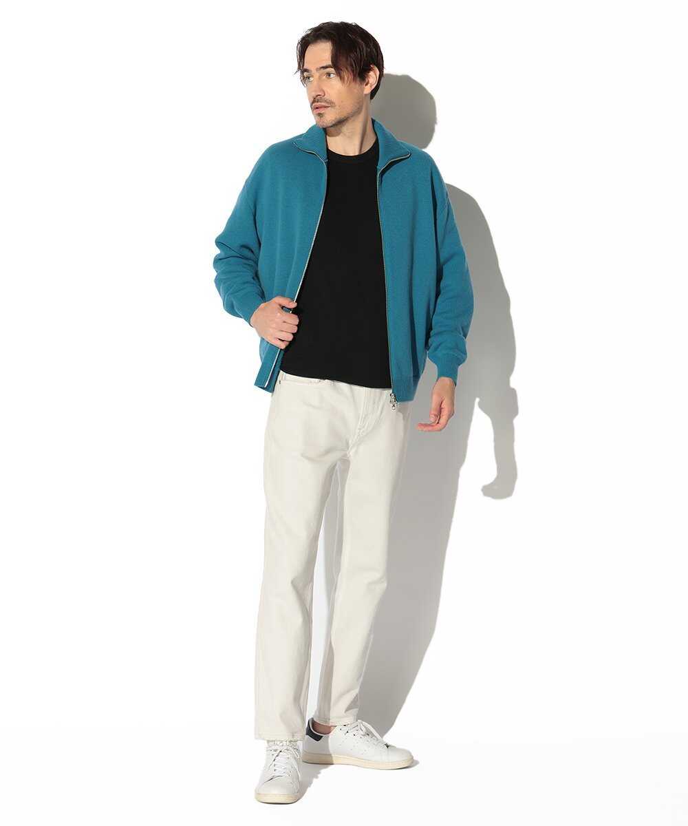 ウールテリー ふっくらジップニット