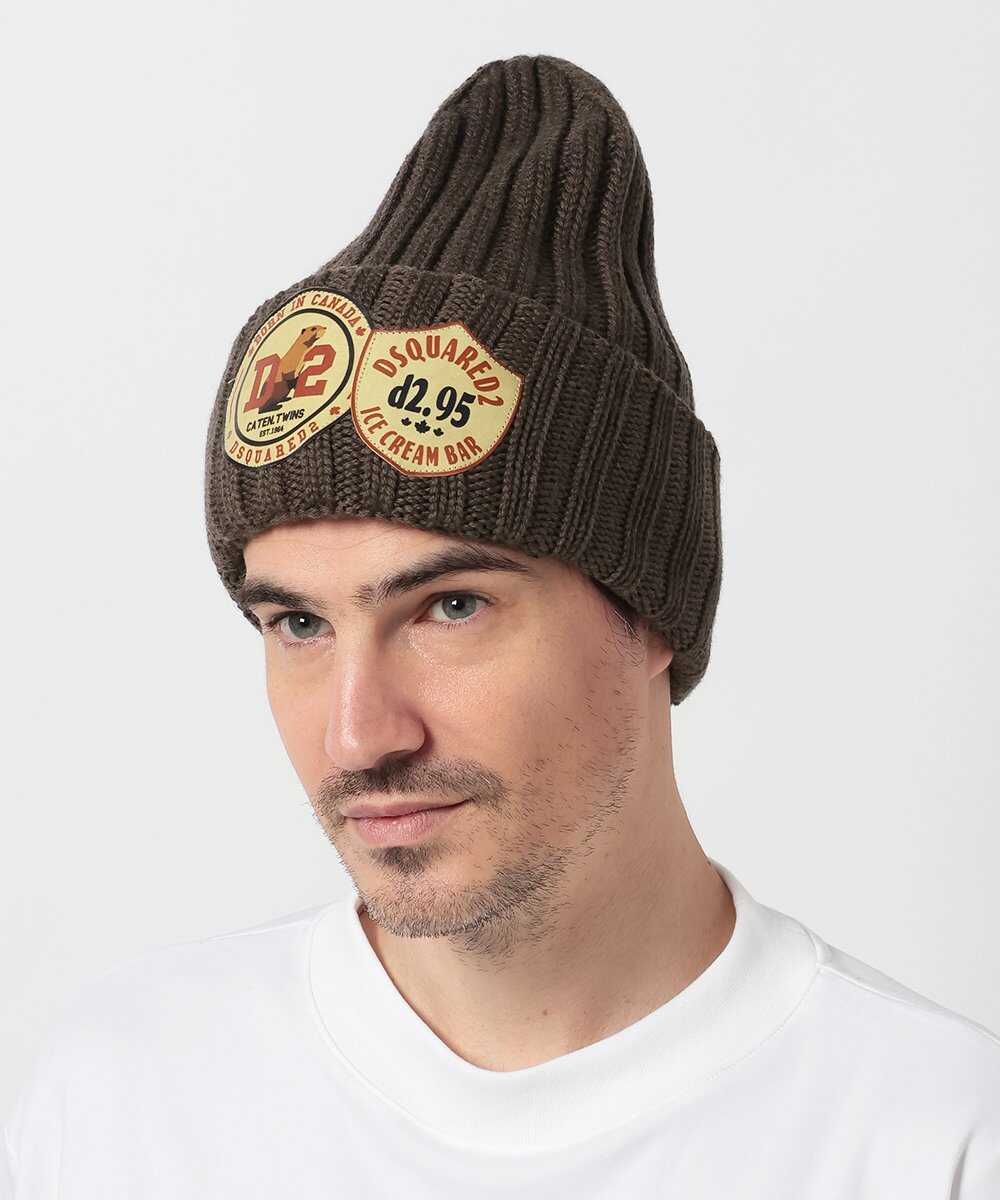 ロゴ入りワッペン付きビーニー