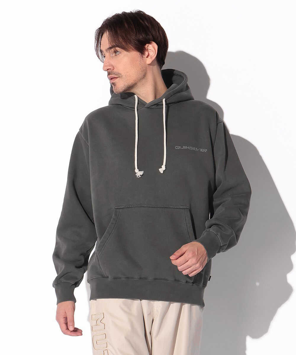 グラフィックプリント入り 裏起毛スウェットパーカ