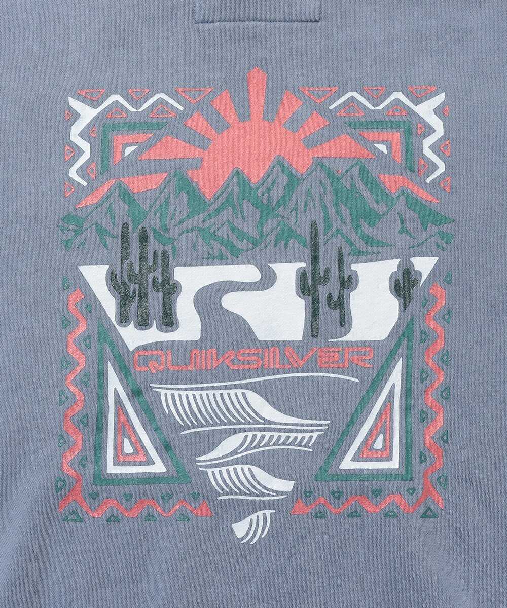 グラフィックプリント入り 裏起毛スウェットパーカ