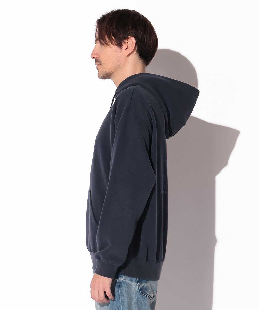 グラフィックプリント入り プルオーバーパーカ