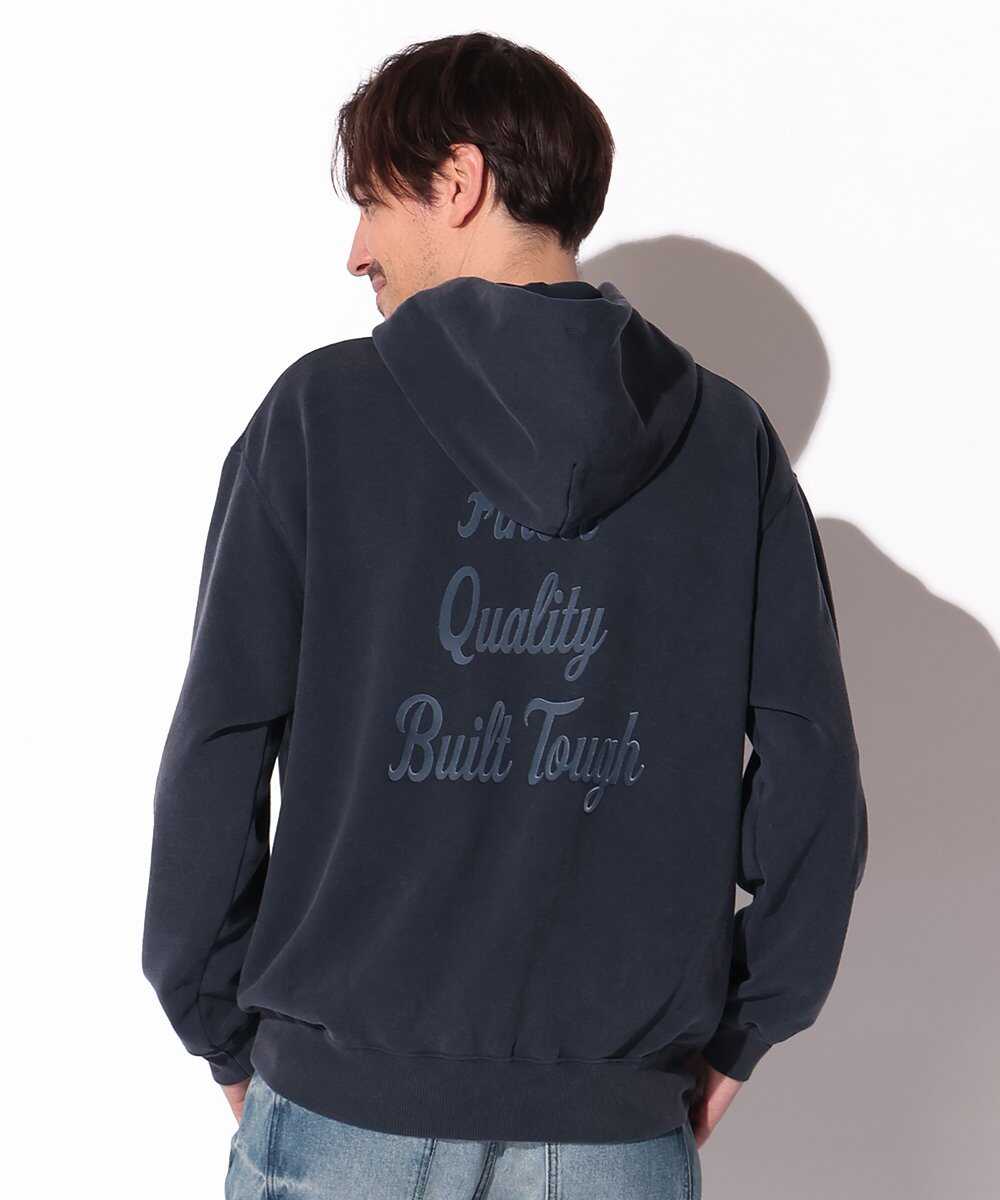 グラフィックプリント入り プルオーバーパーカ