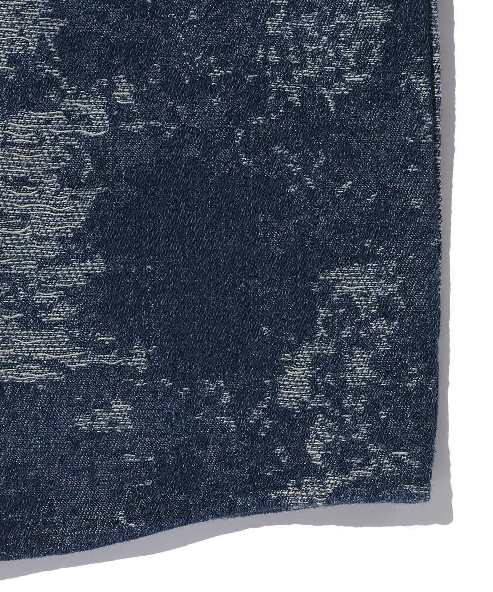 クラッシュジャガード デニムシャツジャケット