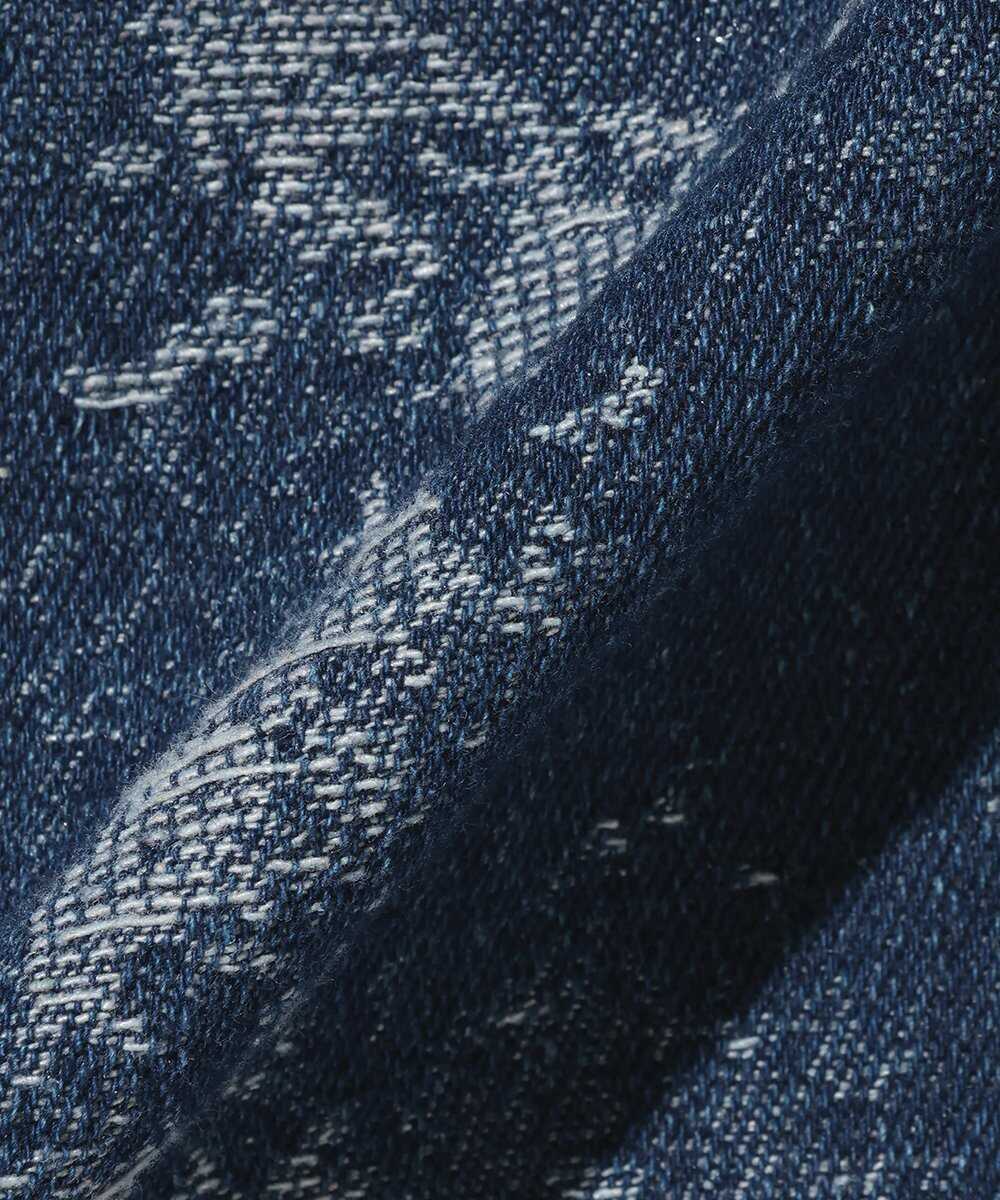 クラッシュジャガード デニムシャツジャケット