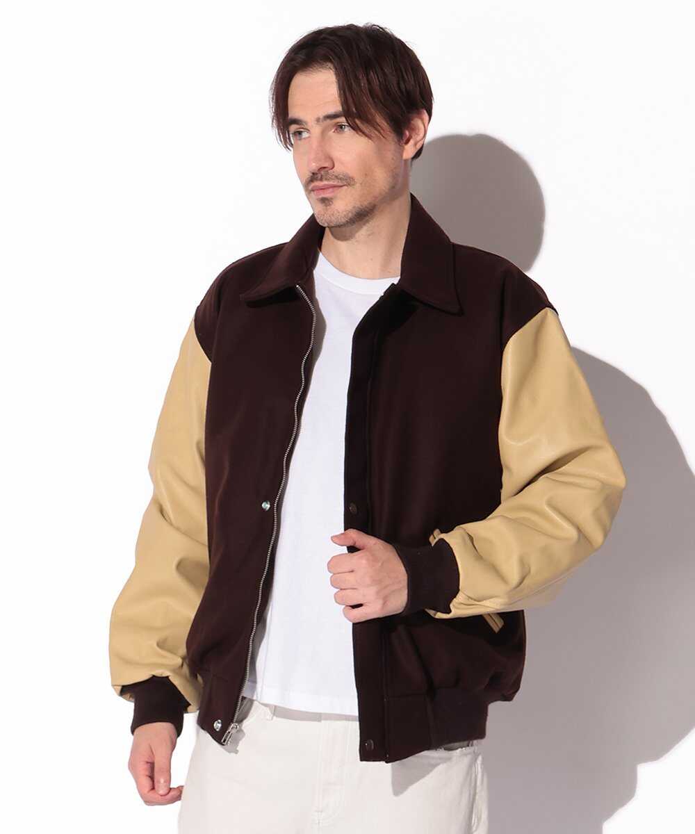 スリーブレザー スタジャン