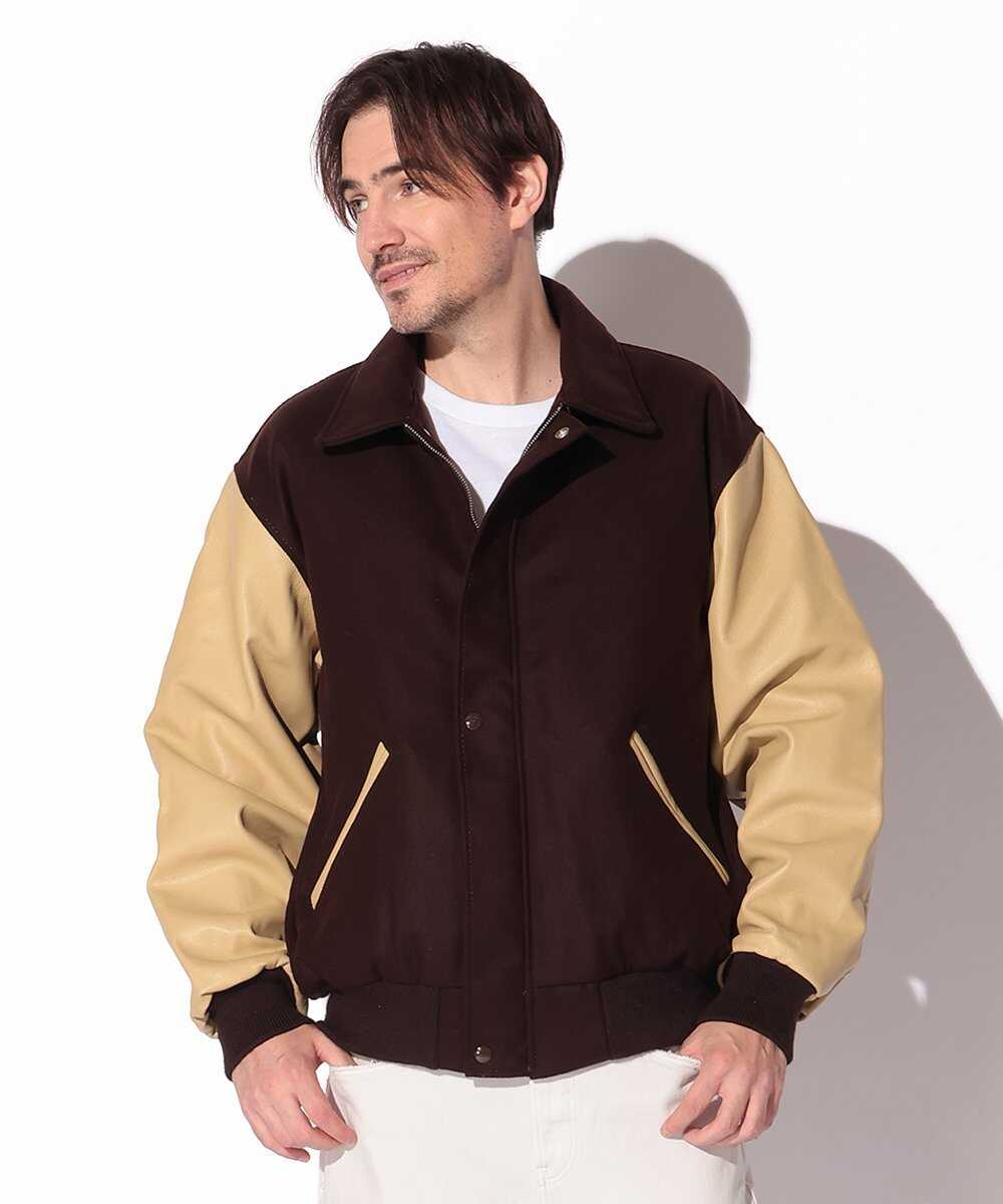 スリーブレザー スタジャン