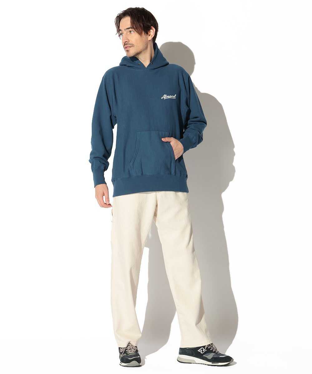 チェーンステッチ刺繍 プルオーバーパーカ